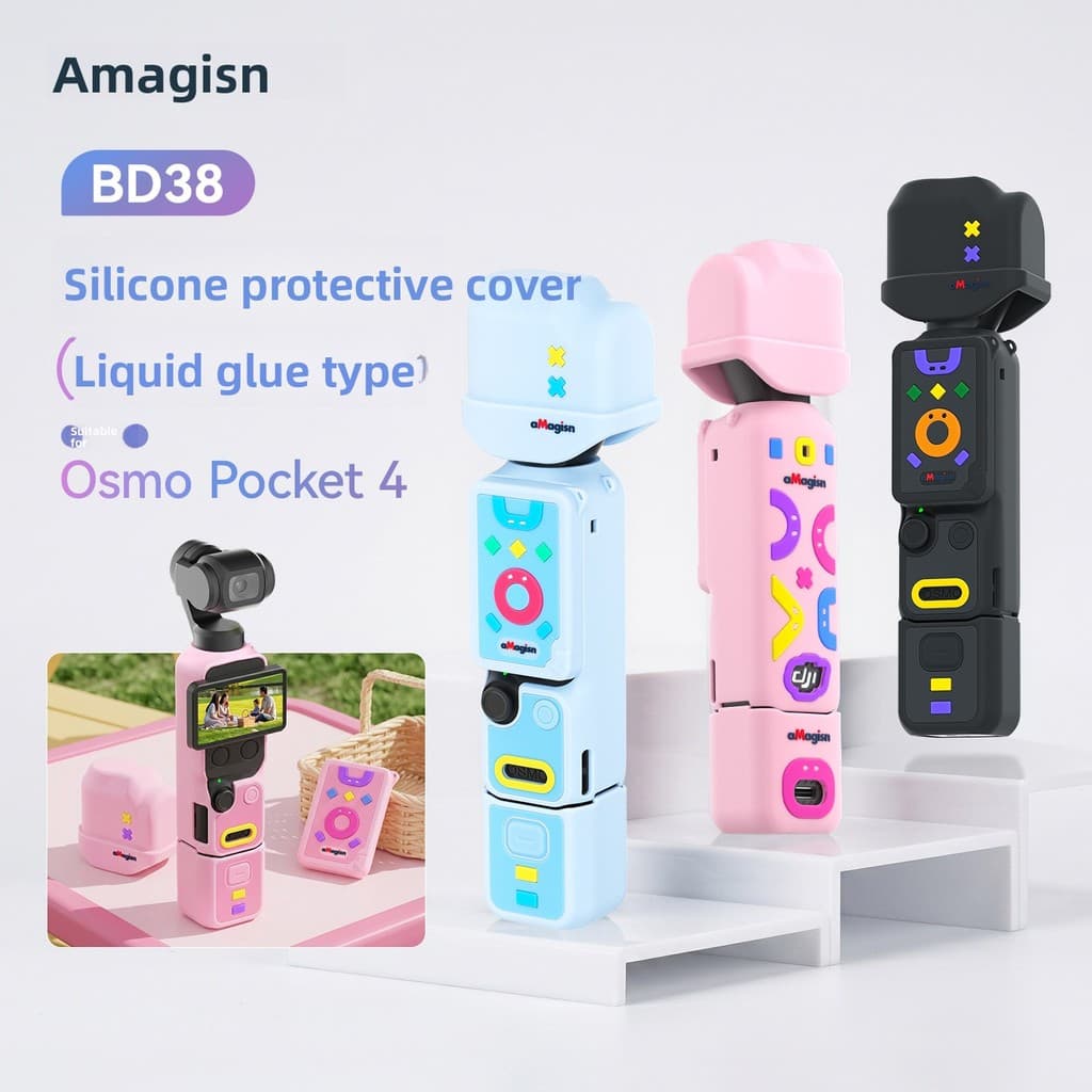 Pronta Entrega |   Capa Protetora de Silicone aMagisn para DJI Osmo Pocket 4 |   Capa Protetora Anti-Risco para Corpo de