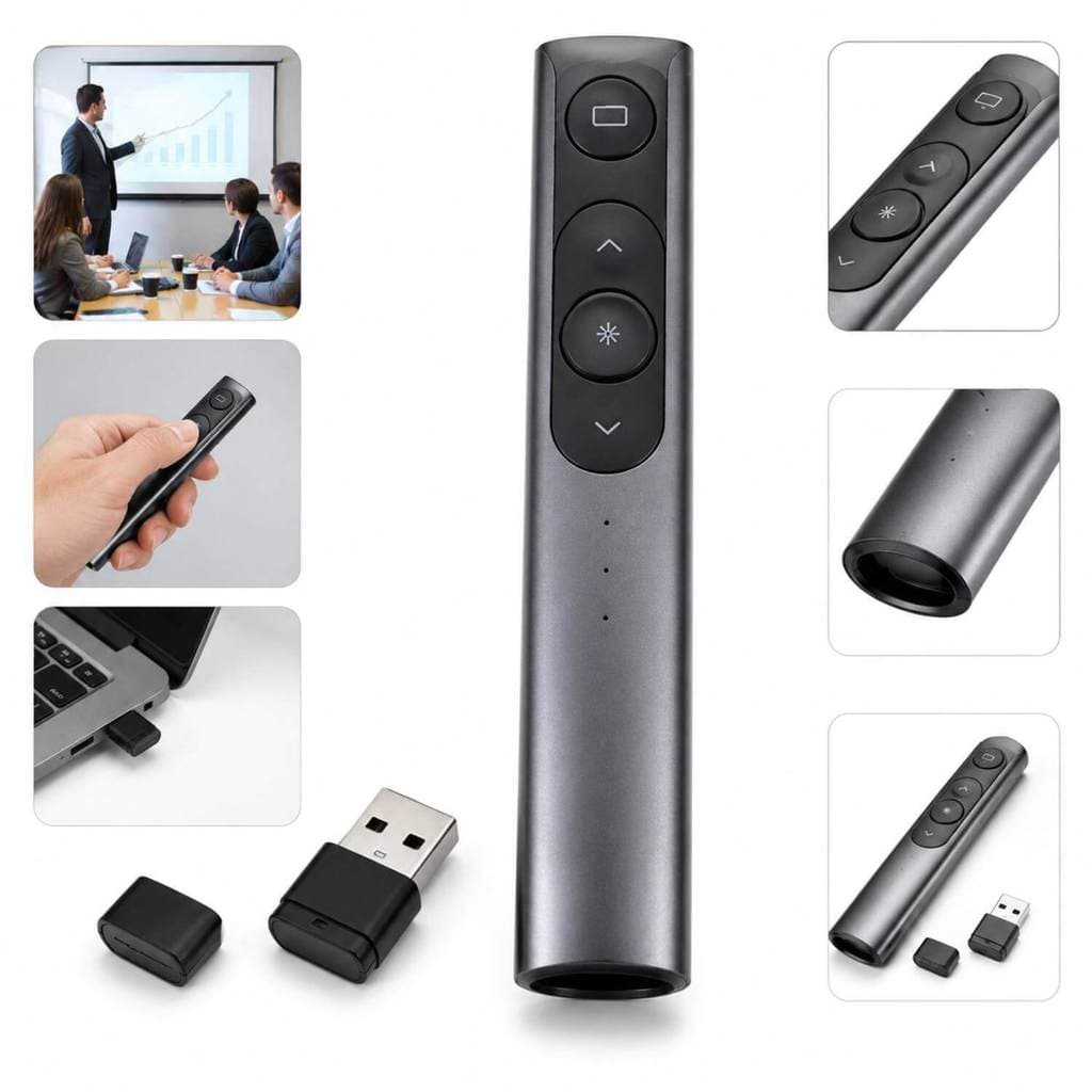 Apresentador Passador Slides Slim Laser 2.4GHz