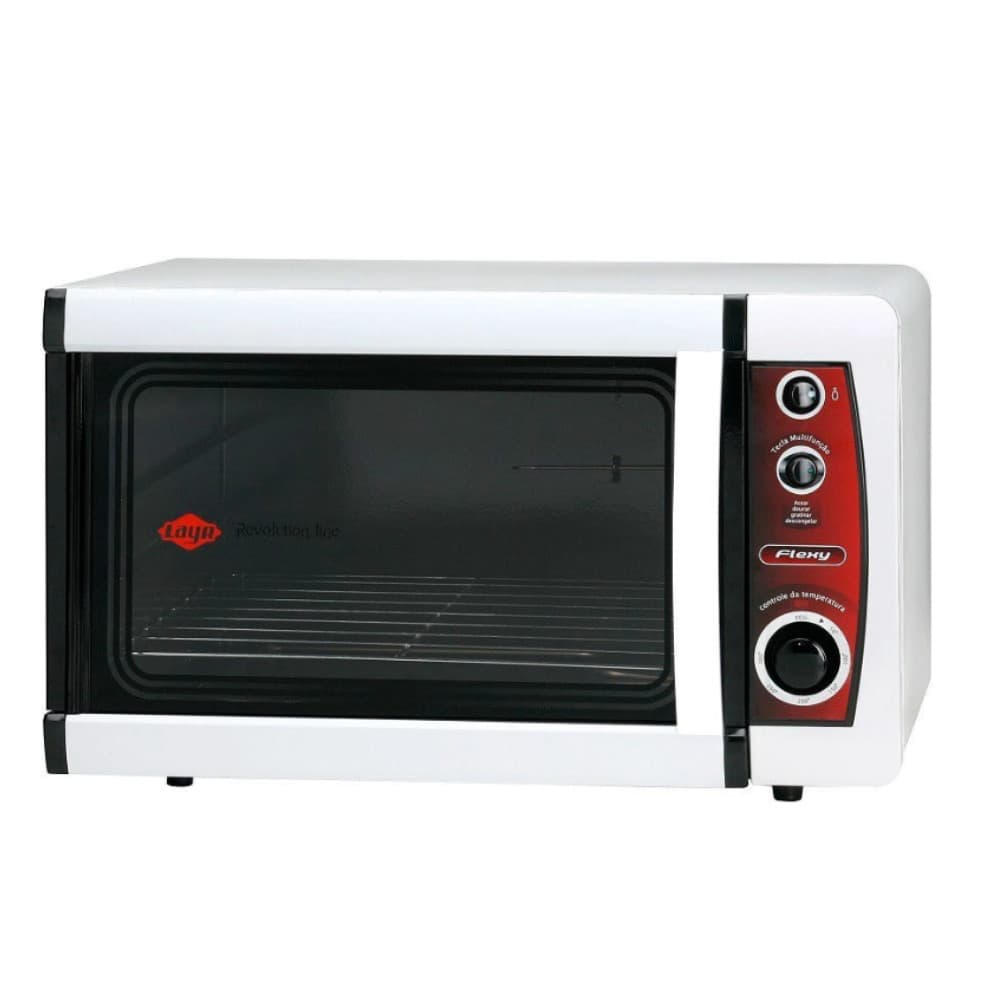 FORNO ELETRICO FLEXY 46 LITROS 127V BRANCO E VERMELHO