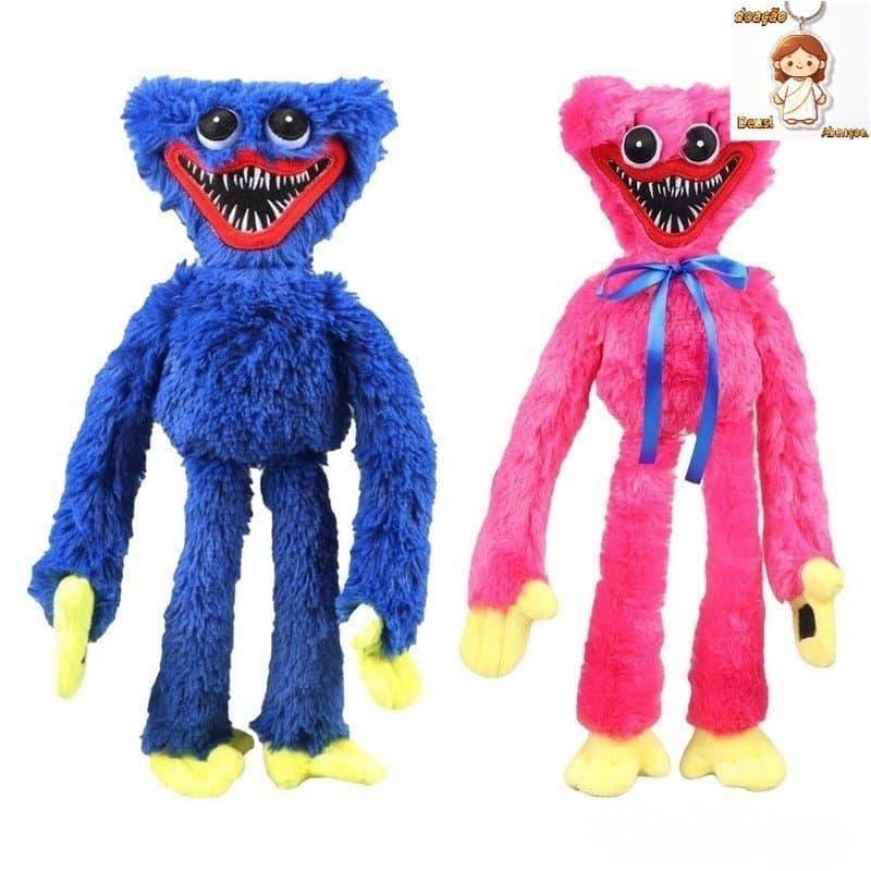 40cm Huggy Wuggy Tulipa Jogo do Tempo Boneca de Pelúcia Macia Brinquedo de Desenho Animado Presente de Natal para Crianç