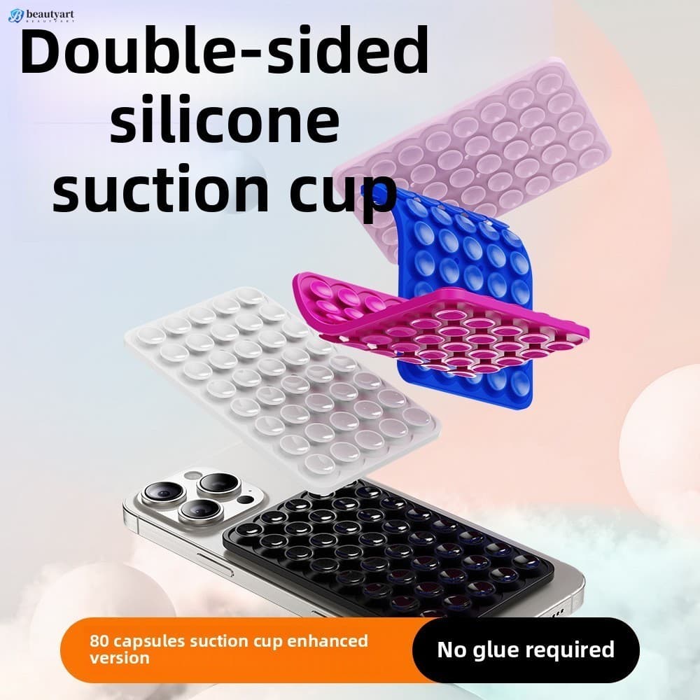 Suporte De Telefone Com Ventosa De Silicone Dupla Face-Acessório Móvel Antiderrapante