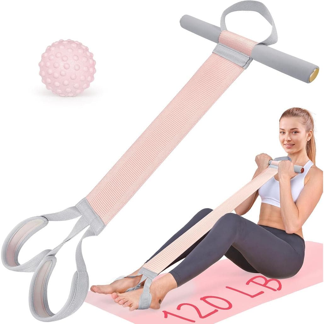 Faixa de Resistência de Tecido com Alças, Faixa de Exercício para Todo o Corpo de 120lb, Faixas Elásticas Antiderrapante