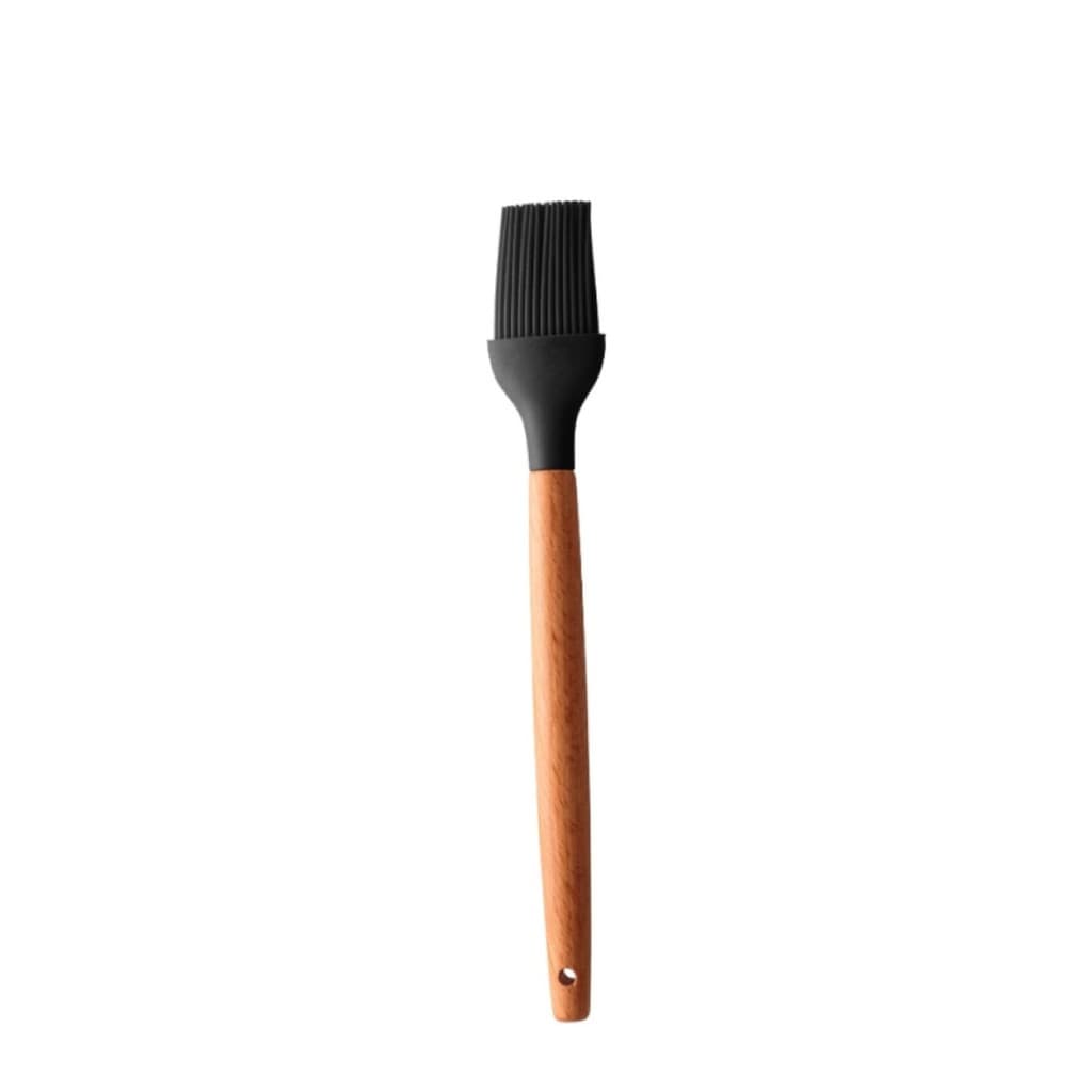 Pincel Culinário de Silicone Cabo de Bambu Premium Resistente ao Calor para Untar e Uso Geral