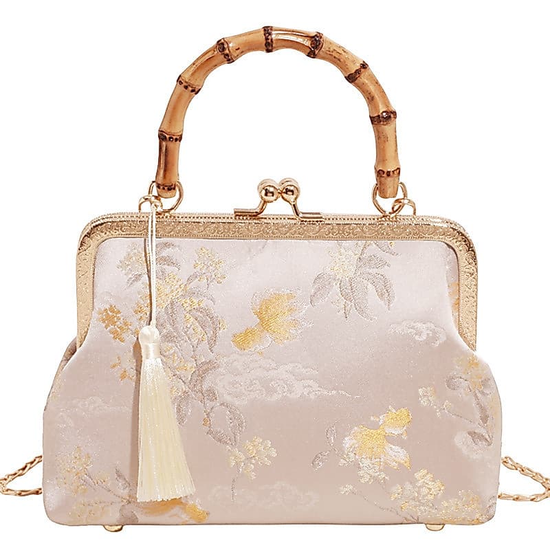 Bolsa cheongsam de tecido estilo chinês com padrão de peixe, bolsa transversal feminina, nova bolsa de mão de estilo chi