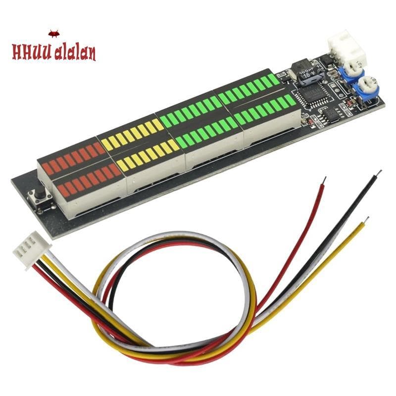 [Alta Qualidade H] Espectro De Música Estéreo LED Luz Indicador De Nível De Áudio Medidor VU Para Carro MP3 Player Ampli