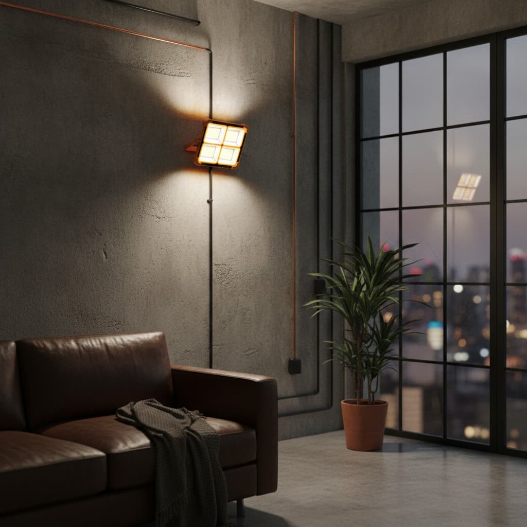 Luminária Moderna Design 4 Divisões SGD-OE Iluminação Uniforme Laranja Premium Ambientes Decora