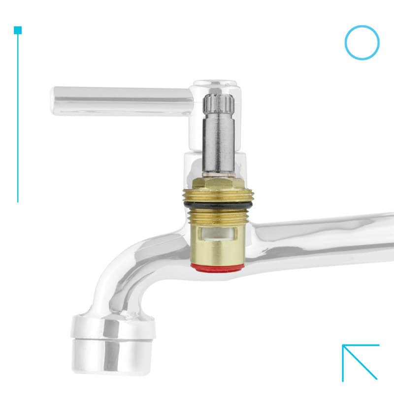 Reparo Para Torneira 1/4 De Volta M18 Cartucho Cerâmico Metal 16 Estrias Padrão Deca 8018
