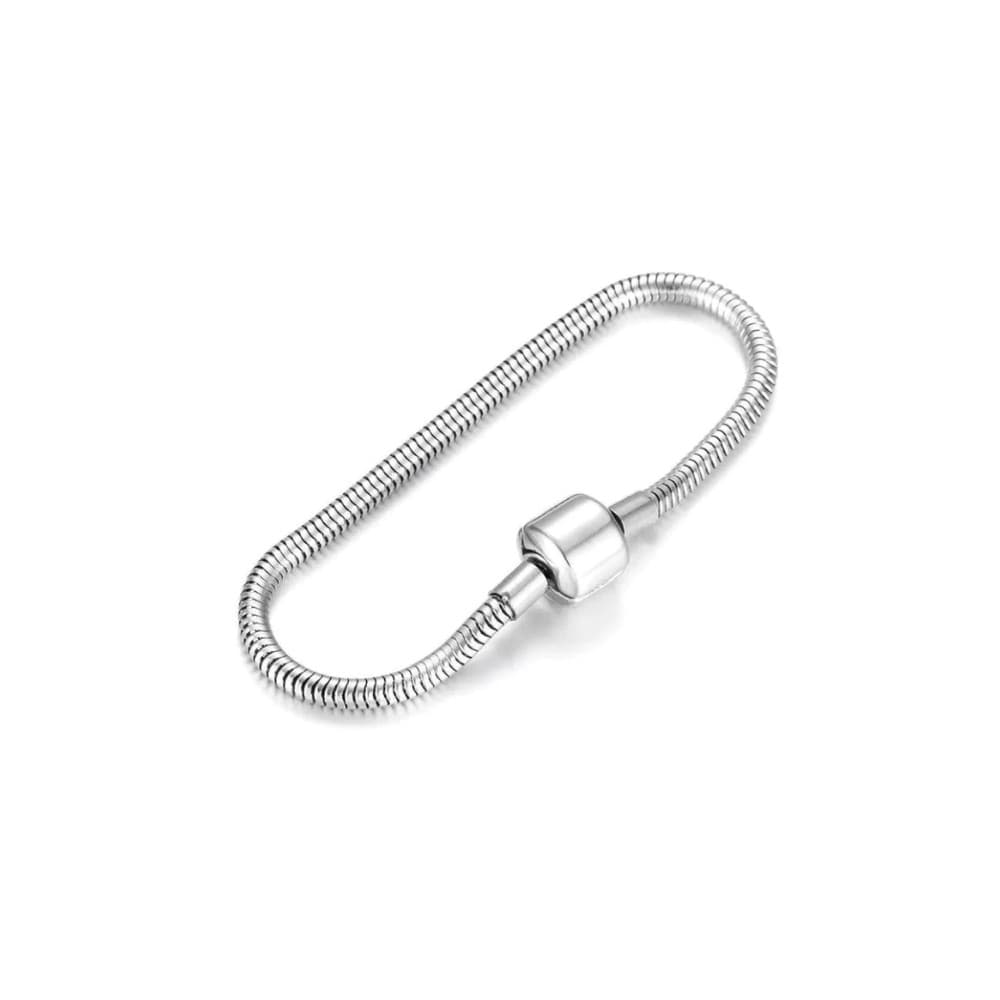 Pulseira Para Berloques Charm em Aço Inoxidavel Maleável Unissex Original Não Escurece