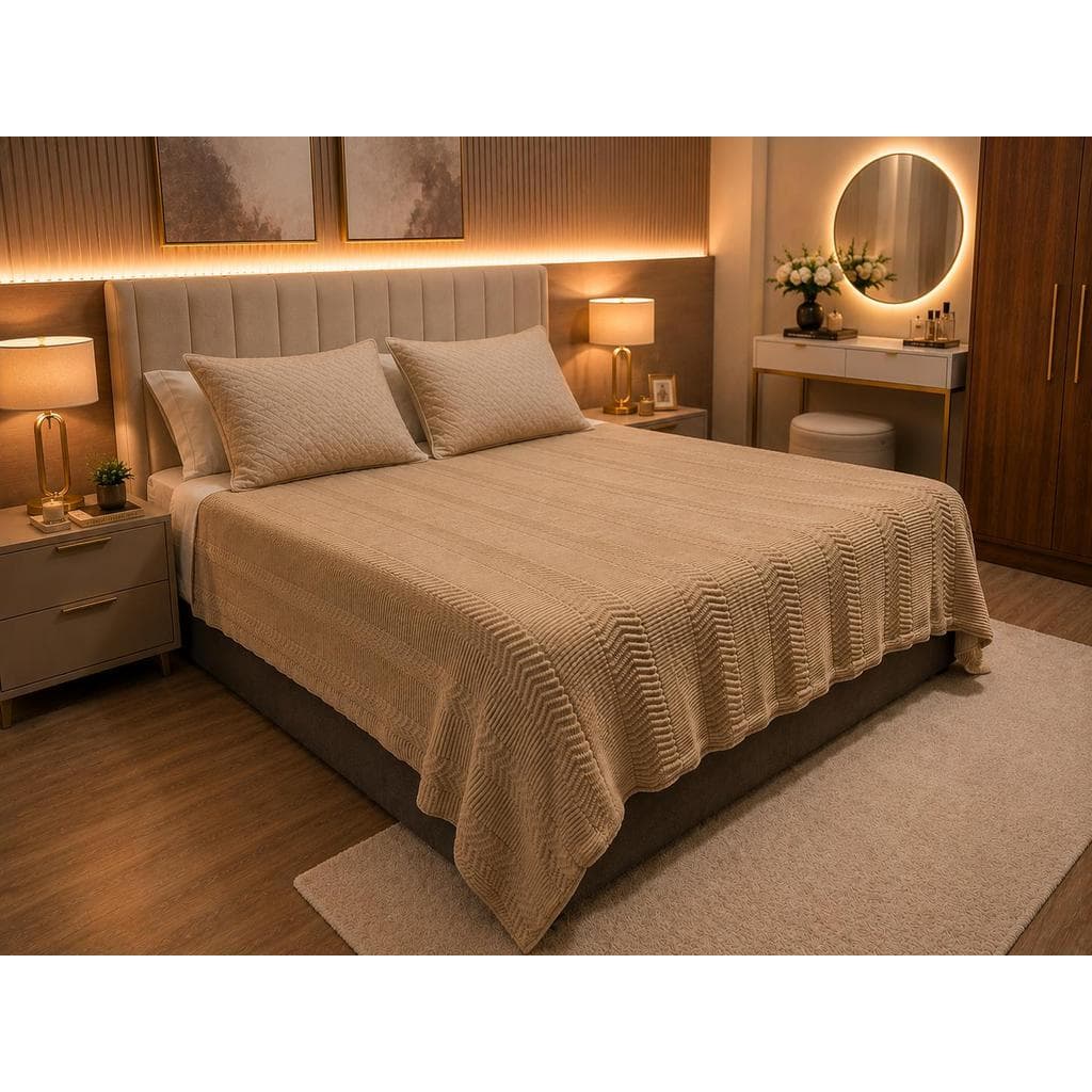 Colcha Tricot Decorativa para Cama Macia, Elegante e Aconchegante | Decoração Premium