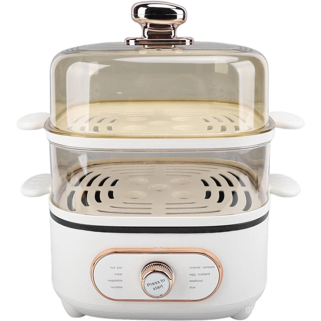 Panela a Vapor Elétrica de 1200W, 10.5L, 2 Níveis, com Cestos Empilháveis de 10.5L e Panela Elétrica de 2.5L, Panela a V