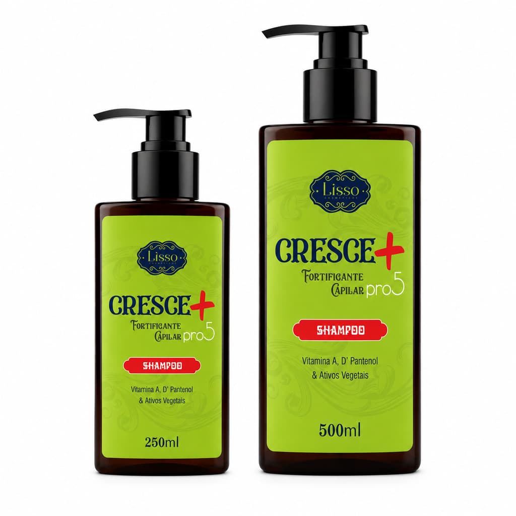 Shampoo Fortificante com Vitamina A e D-Pantenol Cresce+ Pro5 Lisso Cosméticos