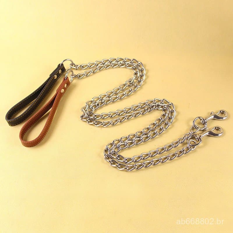 Coleira para cães em estoque, corda para cães, trela para cães, corrente anti-mordida, suprimentos para animais de estim