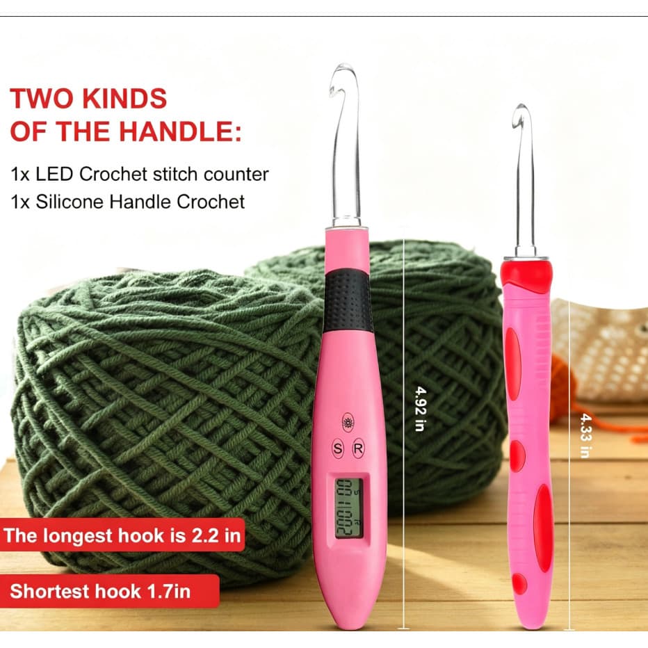 Um conjunto de crochê contável, conjunto de crochê ergonômico