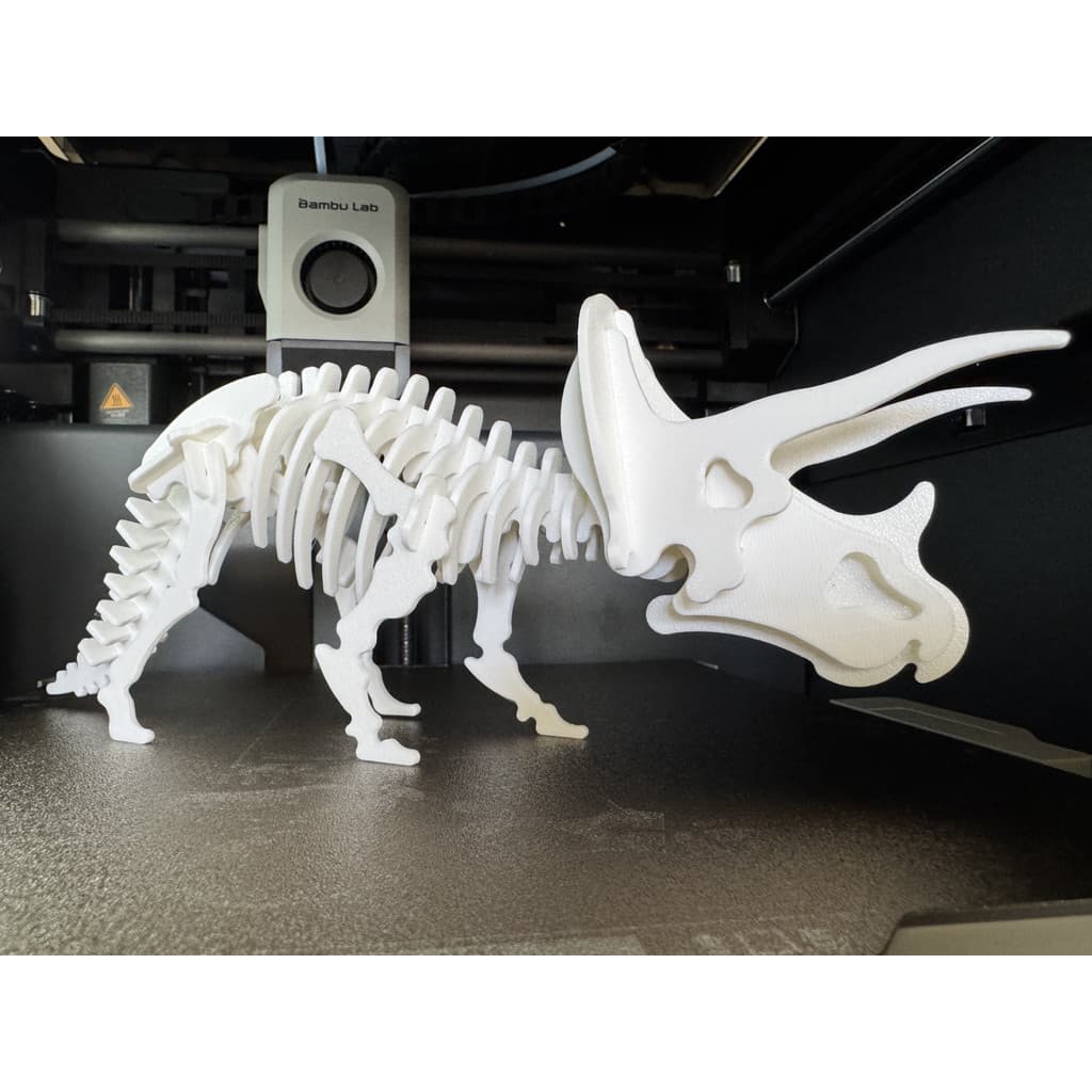 Quebra-Cabeça 3D Dinossauro Triceratops Montar Brinquedo Educativo Montessori - Cor Sortida