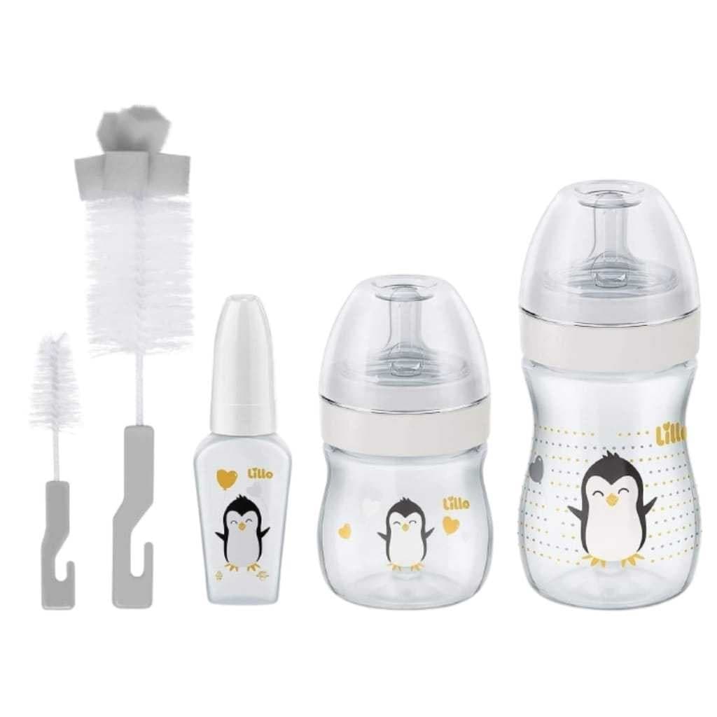 Kit 3 Mamadeiras Lillo Evolution + Escovas de Lavar Mamadeira 50ml/150ml/240 ml Bico Redondo