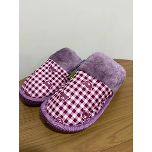 Pantufa De Pelúcia Super Confortável Antiderrapante Ursinhos Lilás Ursinhos 38 BR