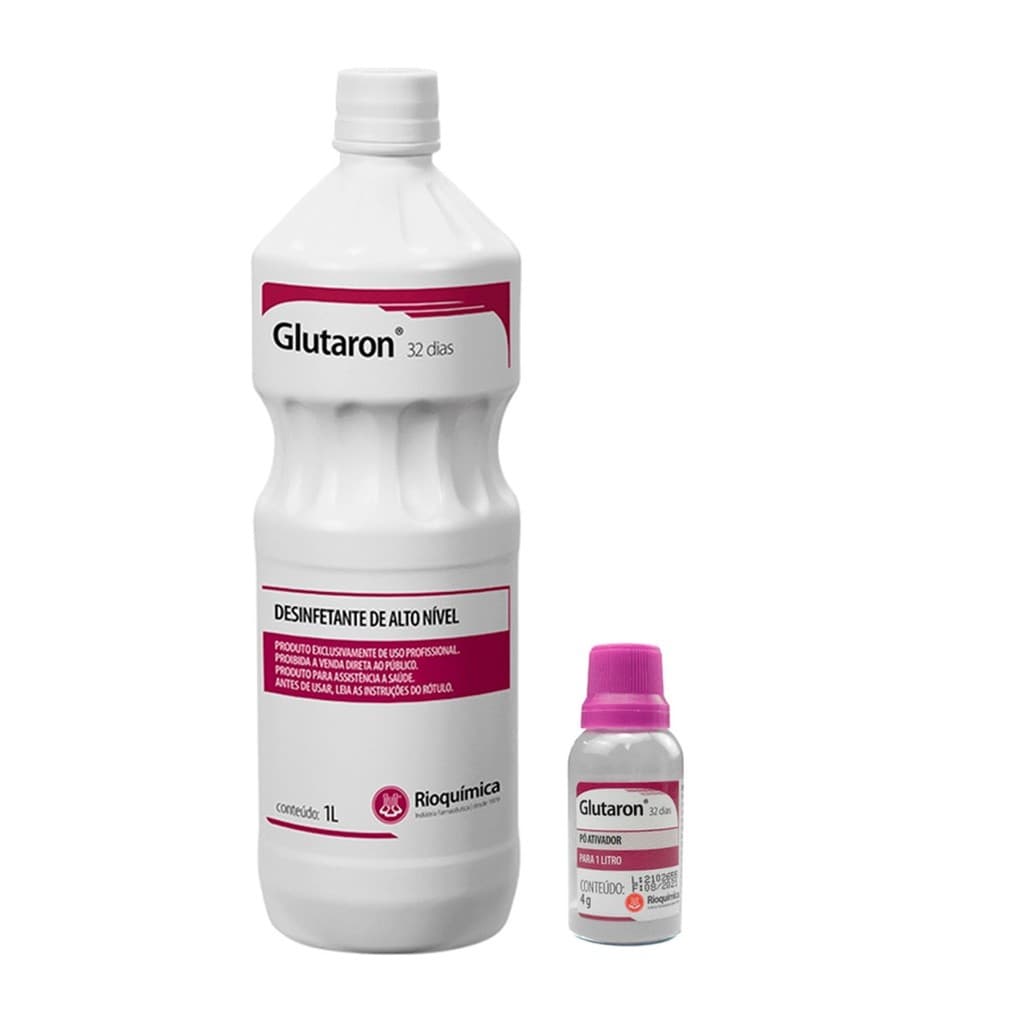 Desinfetante Glutaron 32 Dias 1 L + Ativador 4g