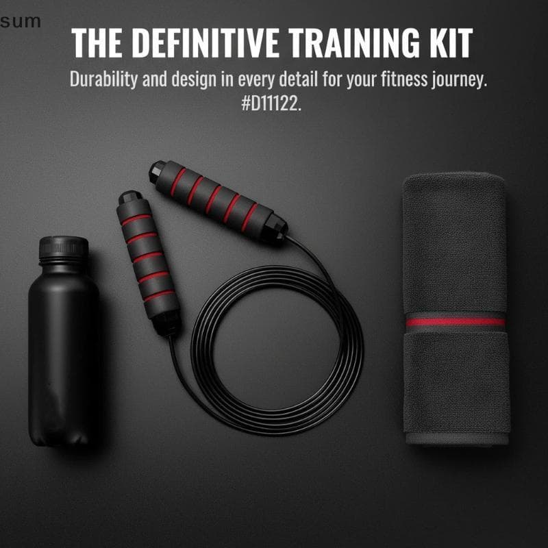 [sum] Corda De Pular Ajustável Fio De Aço Anti-Emaranhamento 1 Conjunto Para Treino Em Casa Fitness Musculação Exercício