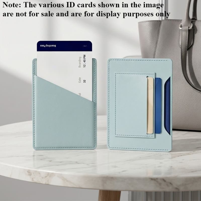 Capa Para Passaporte De Couro PU , Cor Sólida , Portátil , Porta-Bilhetes , Cartão De Identificação , Acessórios Bagagem
