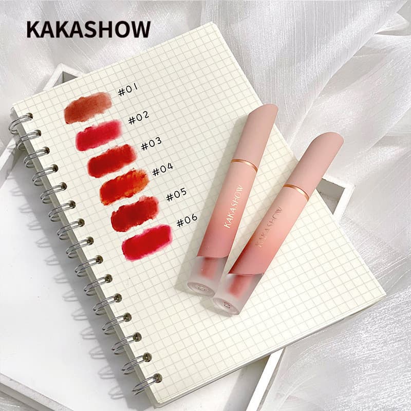 KAKASHOW Pêssego Veludo Fosco Creme Matiz Labial Dupla Utilização Batom Blush Hidratante Sem Copo Mancha Lama De Longa D