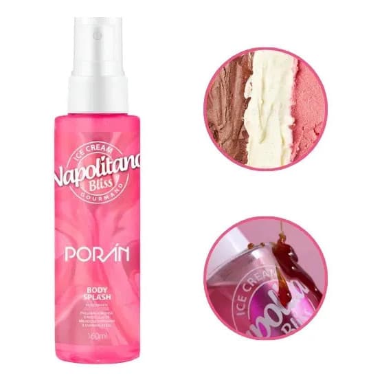Body Splash Napolitano Porán Com Fragrância Intensa E Brilho Padrão