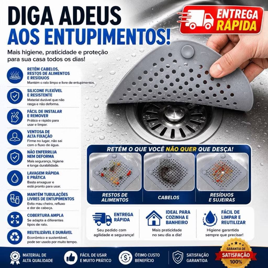 KIT 4 Ralos De Pia Da Cozinha Filtro Cabelo Esgoto/Banheiro Banheira Chuveiro Piso De Drenagem Pad/Odor Limpeza Em Casa