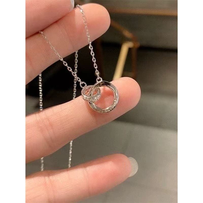Colar de prata quebrado feminino ins não desbota luz luxo nicho suave clavícula corrente temperamento High-End namoradas