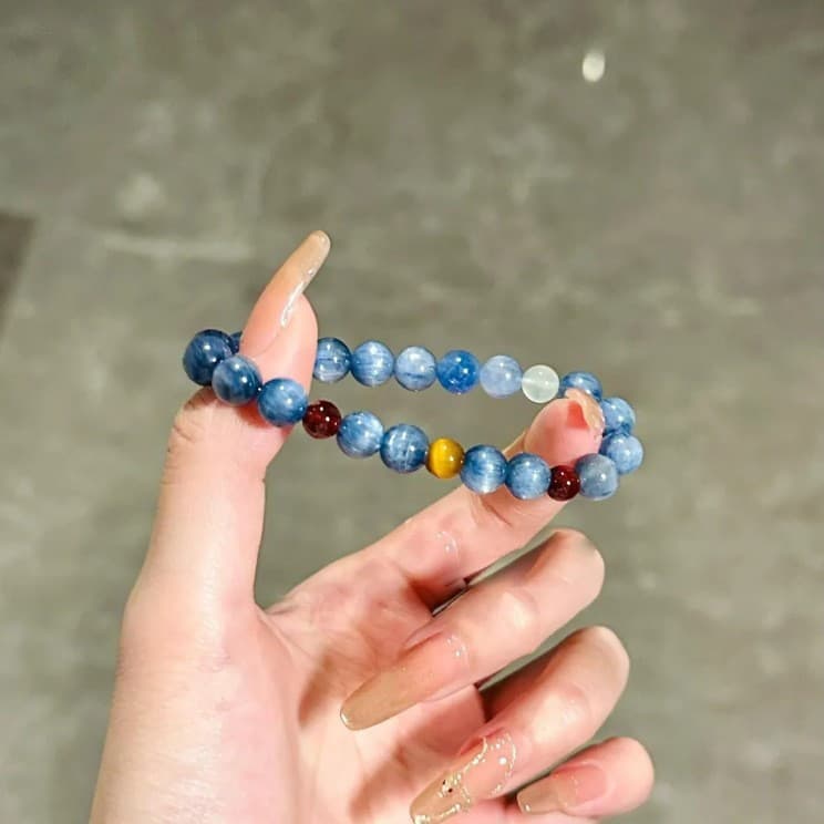 Novo estilo chinês Natural azul Dongling frisado pulseira elegante requintado feminino High-End All-Match pulseira simpl