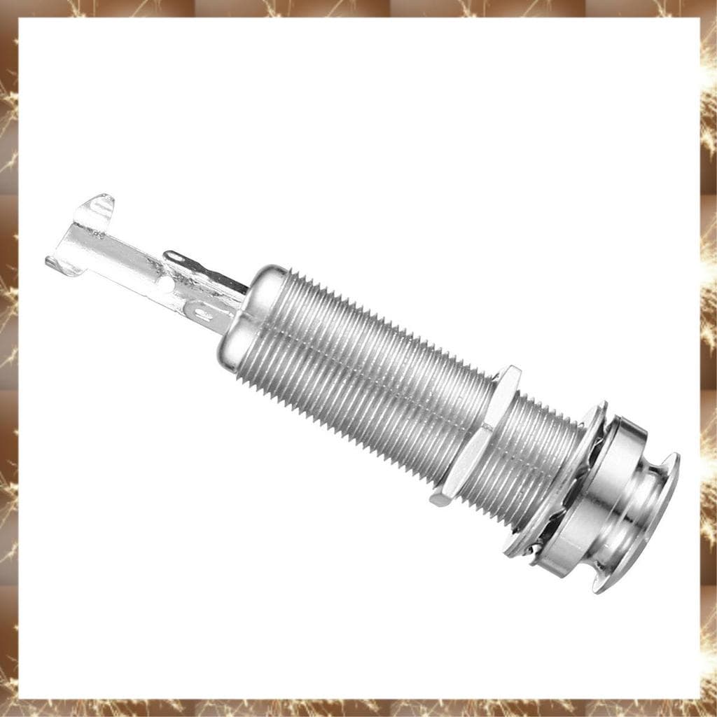 (Div Cilindro Clip End Pin Mono Painel Saída Jack Soquete Para Guitarra Elétrica 6.35mm