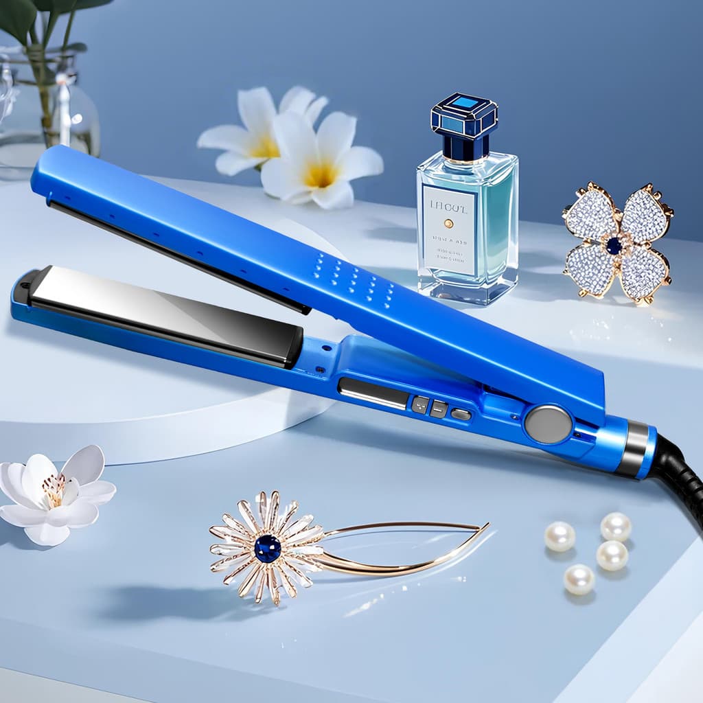 prancha de cabelo com controle de temperatura e cabo giratorio bivolt