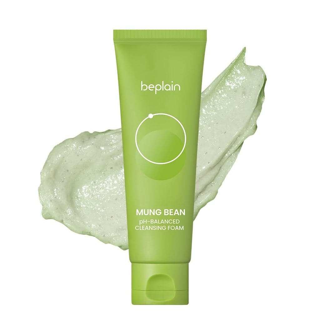 beplain Espuma de Limpeza com pH Balanceado de Feijão Mungo |   Limpador sem fragrância |   Gel de Limpeza Facial Suave