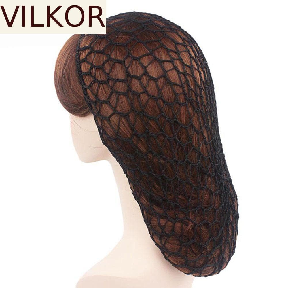 VILKOR Crochê Hairnet Simples Turbantes Malha Boné Net Chapéu Trança Turbante Capa De Cabelo Touca De Dormir Headbands