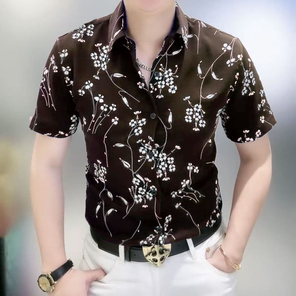 OPEM Camisa polo masculina verão novo estilo influenciador luz luxo All-Match Slim-fit elegante confortável lapela de ma