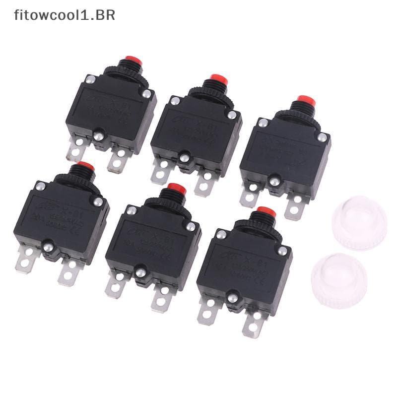 FCBR Interruptor Térmico Disjuntor Protetor De Sobrecarga 5A 6A 8A 10A 15A 20A Fusível Geléia
