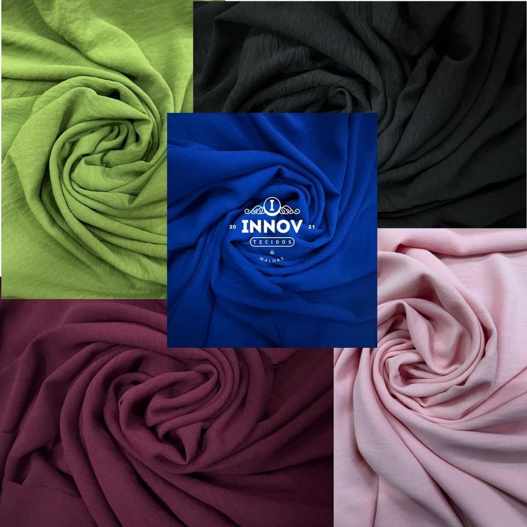 Tecido Crepe Duna Air Flow Liso Premium Toque Macio Caimento Perfeito 1,50m