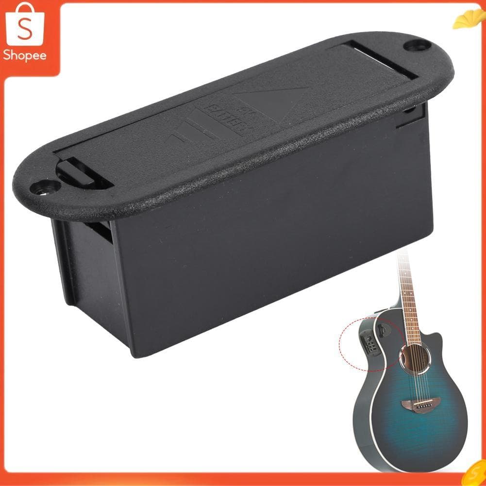 Huiop bolsa organizadora de bateria de guitarra, caixa macia e firme para acessórios de captação de baixo elétrico e