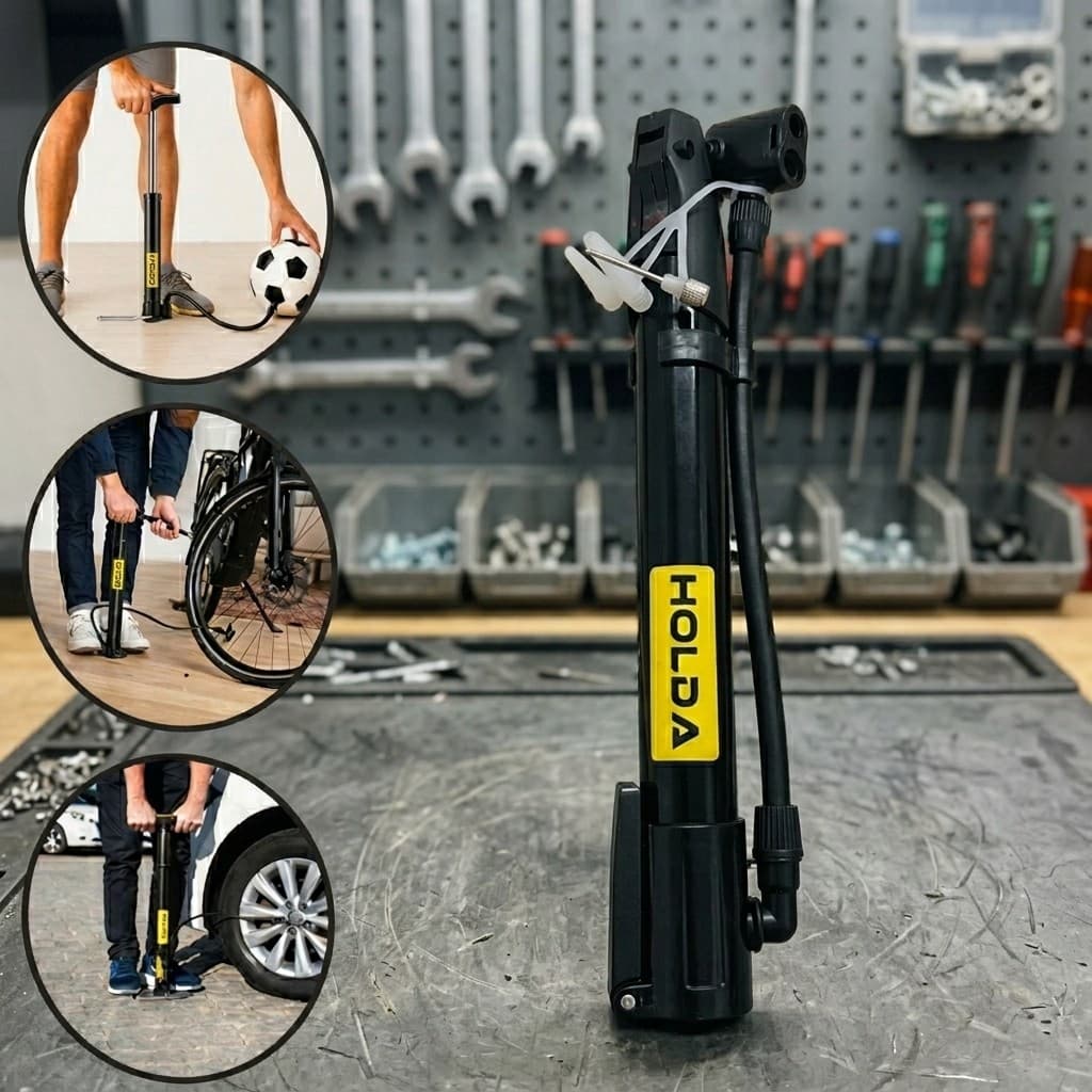 Bomba De Ar Manual Vertical Para Encher Pneu De Bike Moto Carrinho De Mão Bola Inflador Leve Compacto