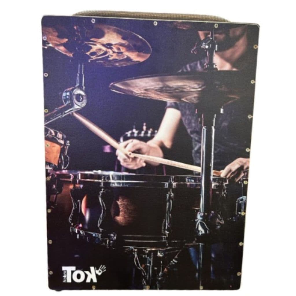 Cajón Elétrico Super Luxo Bateria Com Bongô Embutido Tok 243