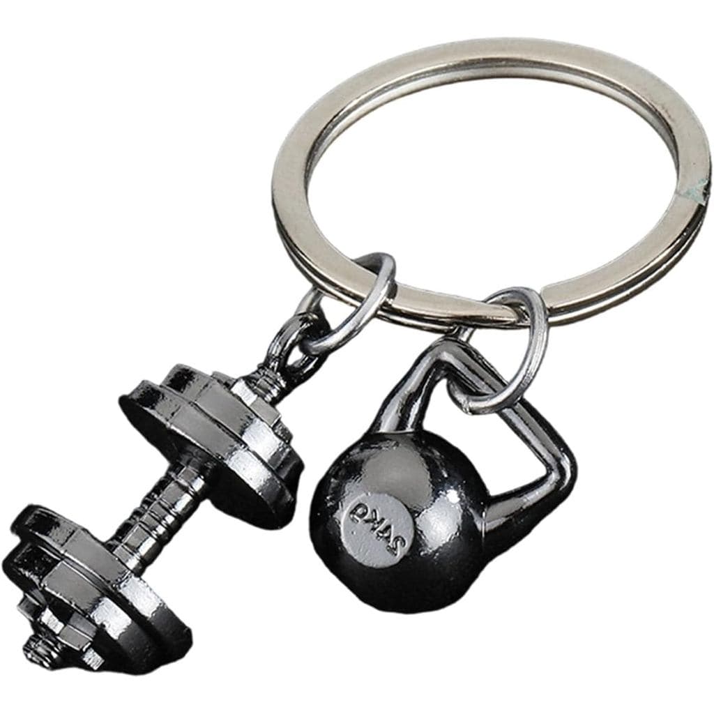 Chaveiro de Haltere Kirsite para Entusiastas de Fitness, Acessório Estiloso e Resistente para Amantes de Academia LV05