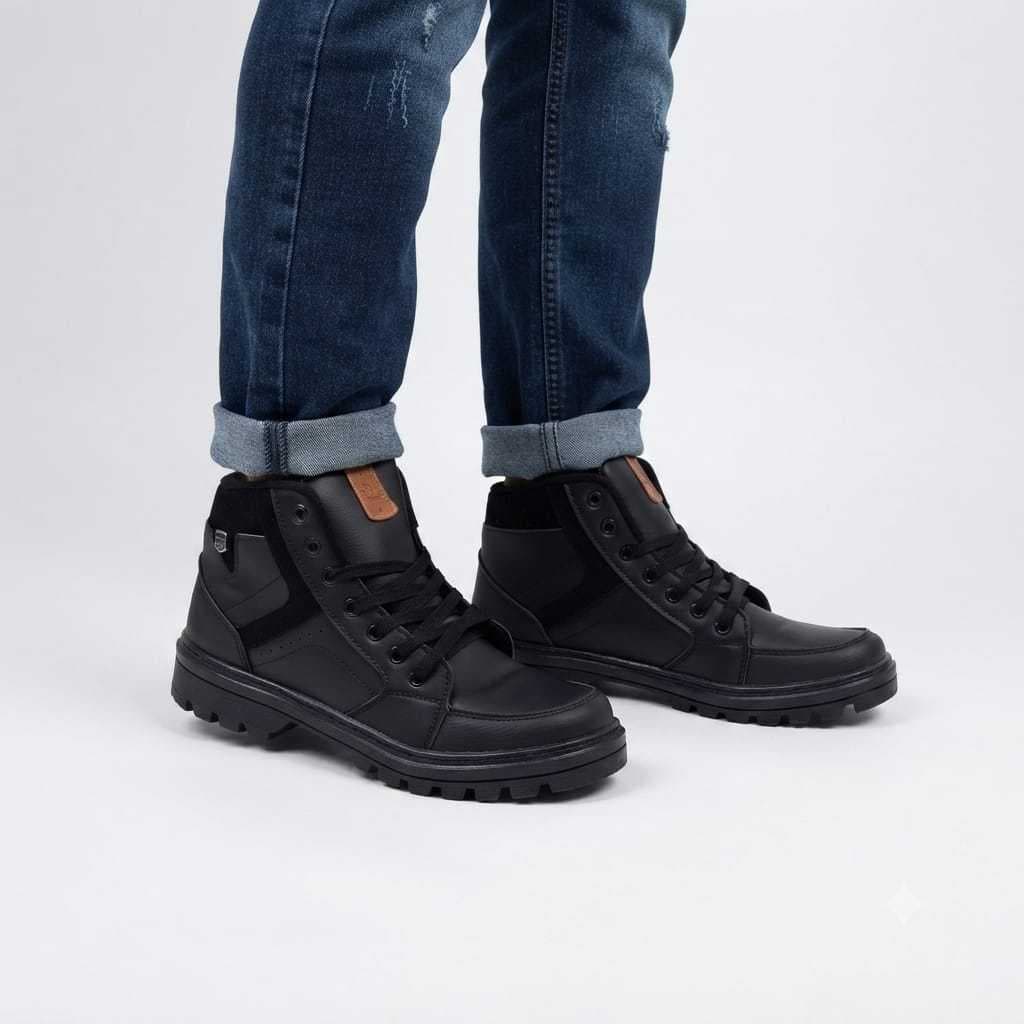 Bota Masculino Ns Confortway Bota Masculina Tratorada Bota Masc V Cano Medio C2602