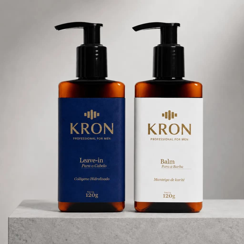 Combo Balm para Barba + Leave-in Hidratação e Restauração Kron