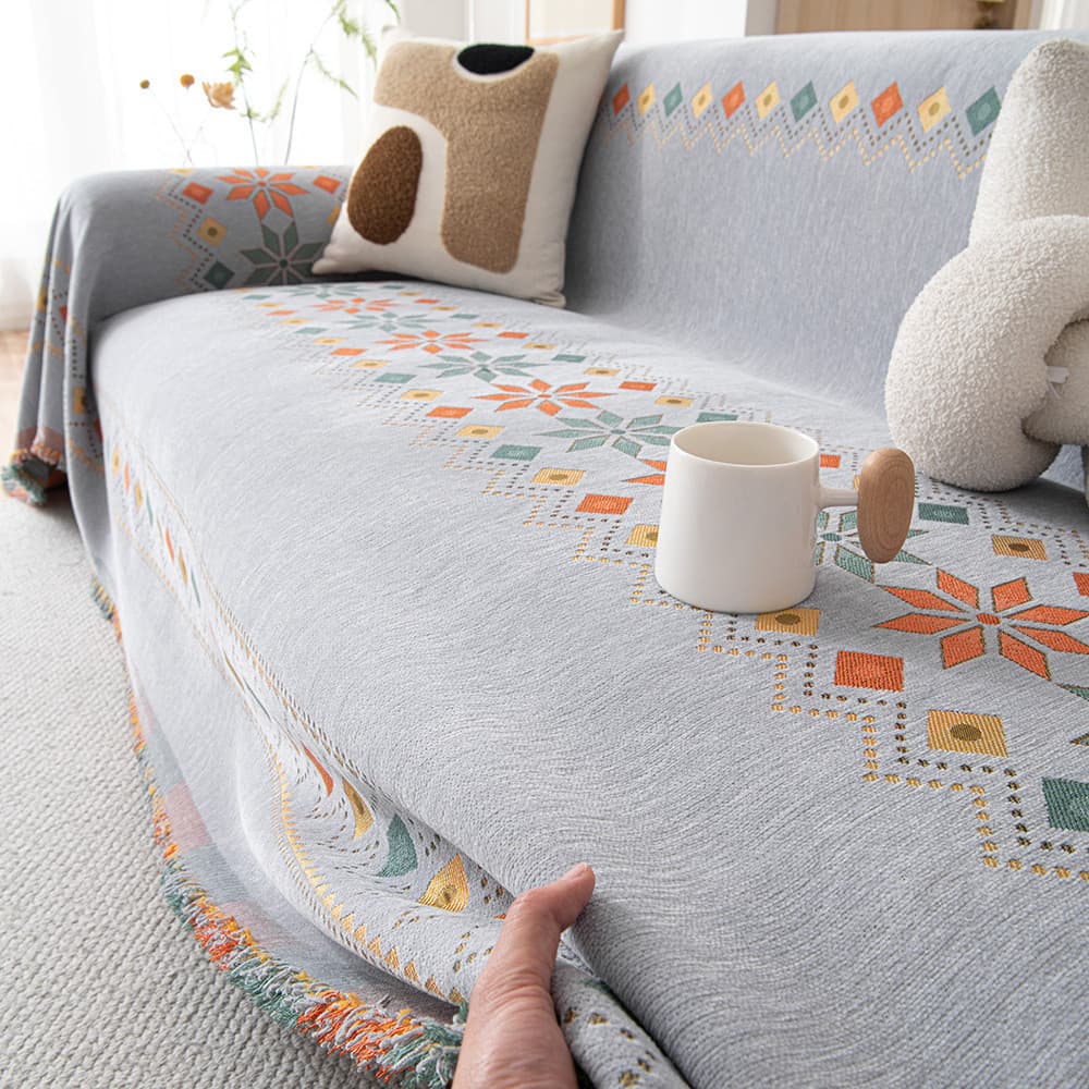 Estilo Retro nórdico Posey cobertor sofá toalha quatro estações Universal Jacquard Anti-risco sofá capa toalha ar condic