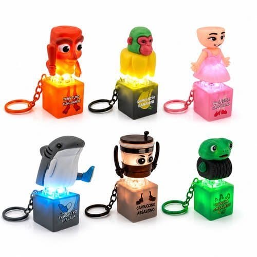 Chaveiros Luminosos Sonoros Brainrot Personagens Exclusivos Acessorios Criativos 3d