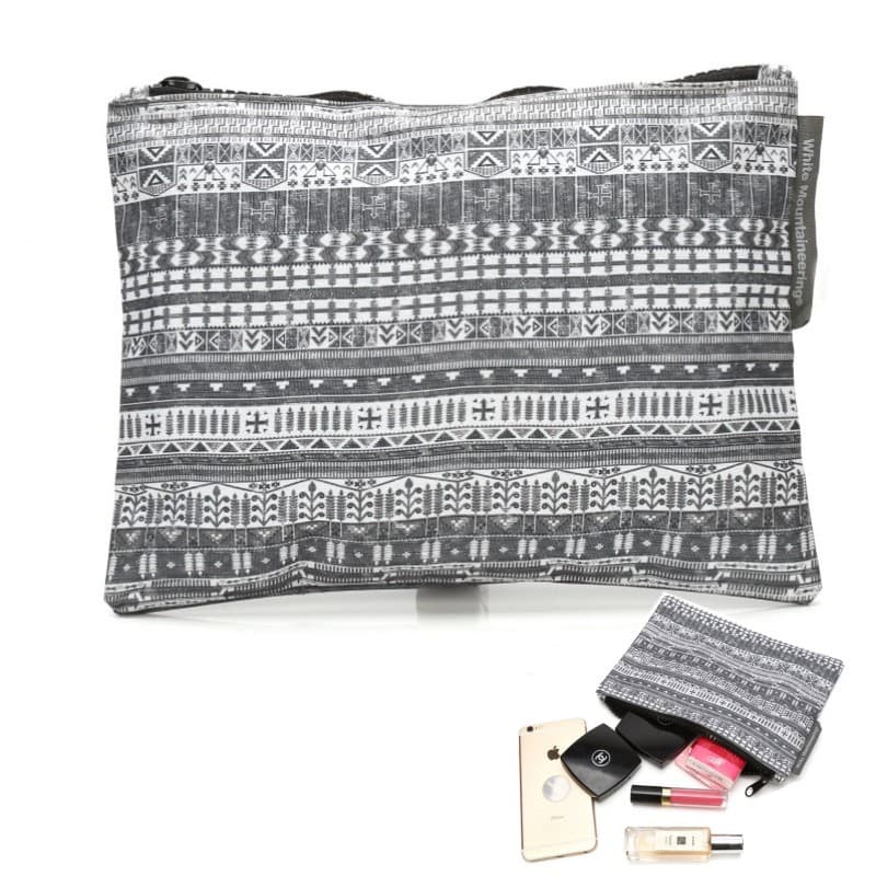 Venda quente Popular revista japonesa apêndice Street Wear elegante cinza multifuncional saco de cosméticos saco de apre
