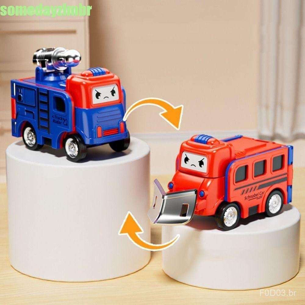 SOMEDAYZL0M Brinquedos De Carro Transformador , Modelo De Caminhão Pull-back De Quebra-Cabeça Transformam Reverso , Dese
