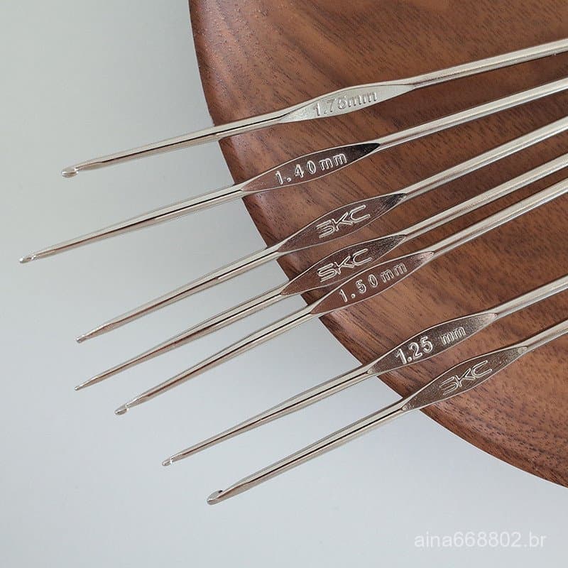 Ferramenta de Crochê de Cabeça Única Manzi Ge para Tricô e Artesanato, Ferramenta de Crochê de Metal para Rendas, Agulha