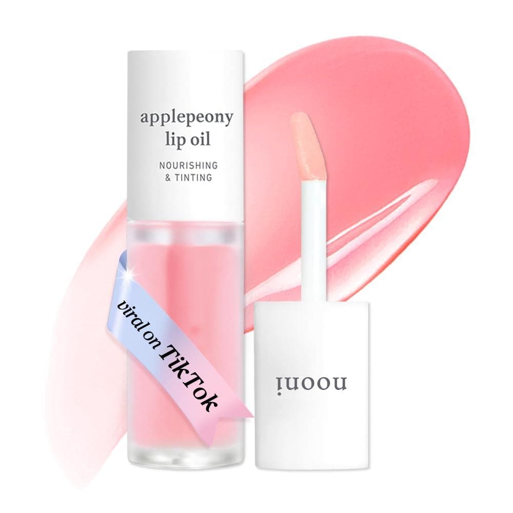 Óleo Labial Coreano NOONI - Applepeony |   De longa duração, hidratante, volumizador, revitalizante para lábios secos, à