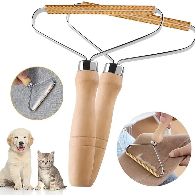 1 Pçs Removedor De Fiapos Portátil , Limpador De Pêlos De Animais De Estimação , Raspador De Carpete , Ferramenta Manual