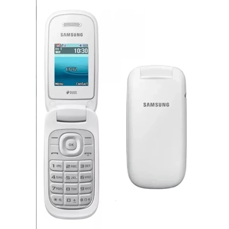 Celular Samsung Flip - 4G -Com Teclado Grande Celular Simples Para Idosos G GT-E1272 Branco Novo 4G