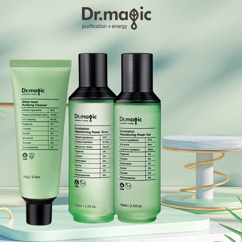 Magic Doctor Dr. magic Eucalipto Oleoso Poros Condicionador Água Toner Gel Jinloumei Creme de Limpeza